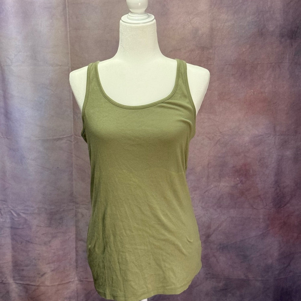 Faded Glory Green Fitted Tank Top